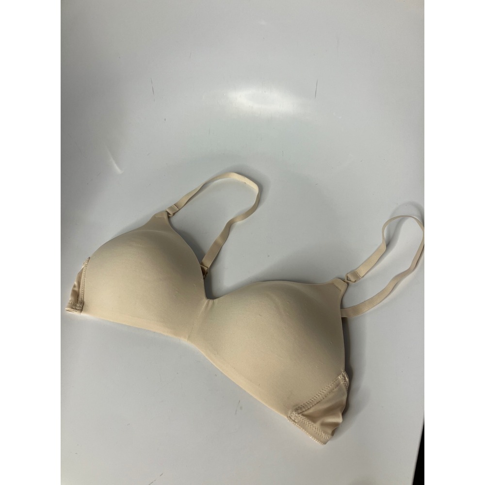 Warner's No Side Effects Bra Womens 36A Beige Good Wire-Free Convertible 04001O